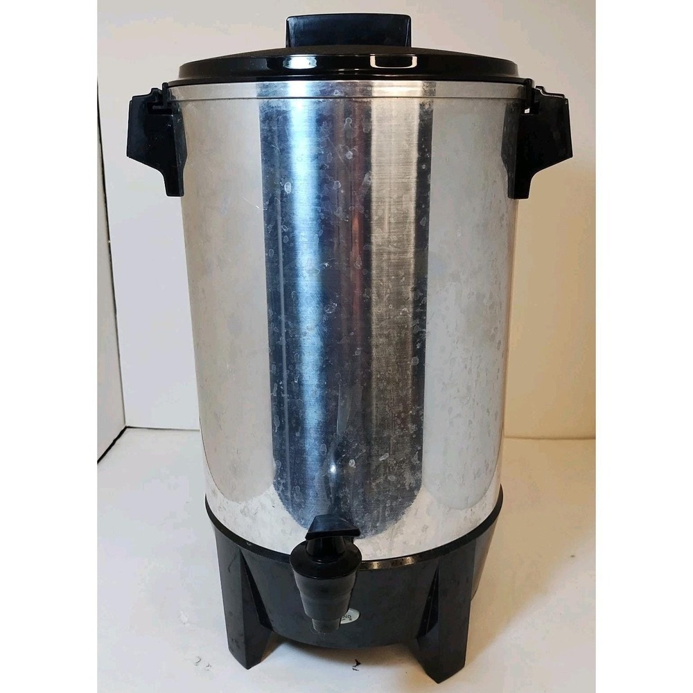 Vintage West Bend 58030 - 12 - 30 Cup Coffee Maker Aluminum Urn Tested Working